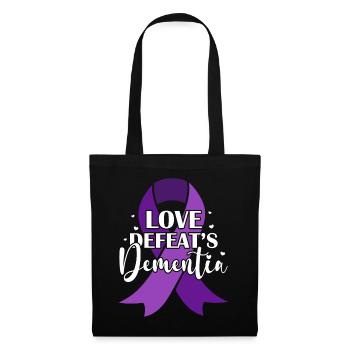 Fight Dementia Alzheimer's Awareness Positive Affi - Stoffbeutel - Schwarz - Vorne