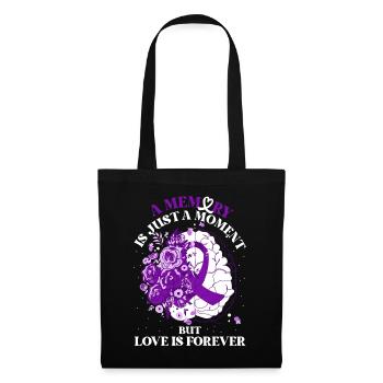 Inspirational Memories Quote Floral Brain Dementia - Stoffbeutel - Schwarz - Vorne