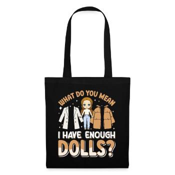Collectible Doll Porcelain Doll Antique - Tote Bag - black - Front
