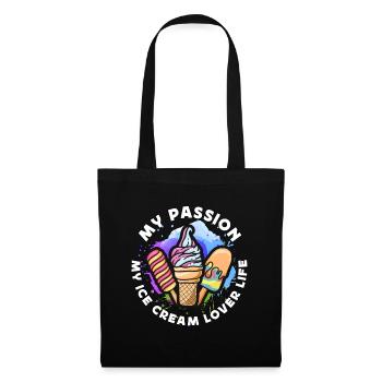Amateur de crème glacée Ma passion Ma crème glacée Sweet Ice - Sac en tissu - noir - Devant