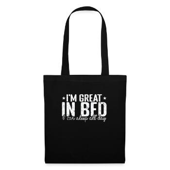 I'm Great in Bed I can sleep all Day Schlafen - Tote Bag - black - Front
