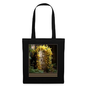 Coffin & Yellow Daisies Vintage Gothic Tee - Tote Bag - black - Front