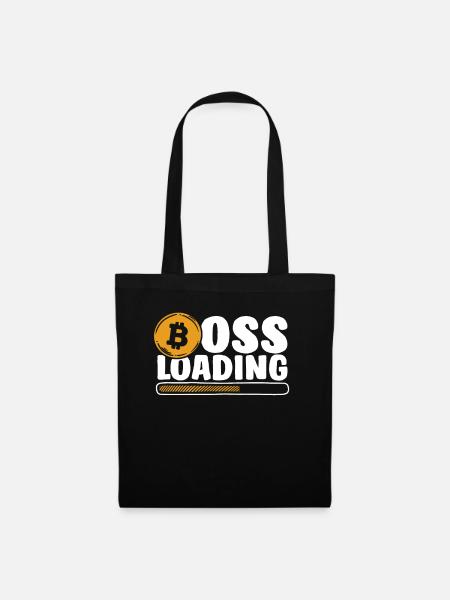 Loading Crypto Kryptowährung Blockchain - Stoffbeutel - Schwarz