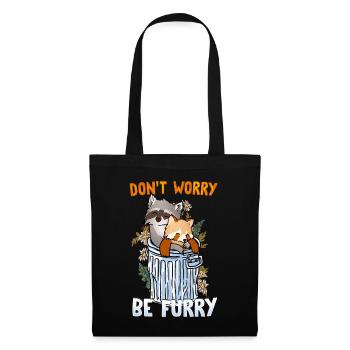 Don't worry be Furry I Furries Fandom I Anime - Stoffbeutel - Schwarz - Vorne