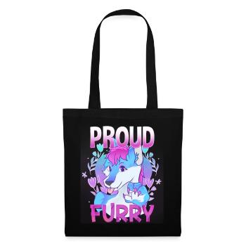 Proud Furry I Furries Cosplay Fandom - Stoffbeutel - Schwarz - Vorne