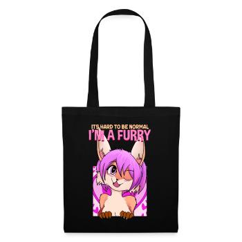 C’est difficile d’être normal, je suis un cosplay à fourrure - Sac en tissu - noir - Devant