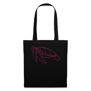 Tortue marcheur silencieuse de l’océan - Sac en tissu - noir - Devant