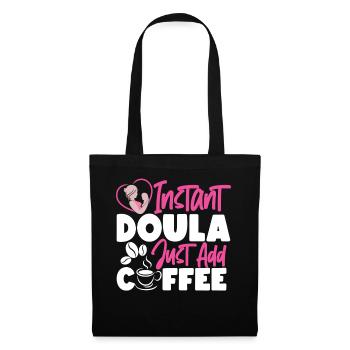 Doula Birth Worker Café Instantané - Sac en tissu - noir - Devant