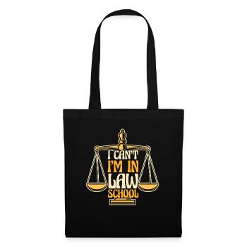 Je ne peux pas, je suis à la faculté de droit, conseiller juridique - Sac en tissu - noir - Devant