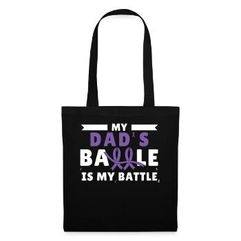 Fighting Battle Alzheimer's Awareness Family Dad S - Stoffbeutel - Schwarz - Vorne