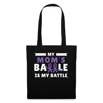 Fighting Battle Alzheimer's Awareness Family Mom S - Stoffbeutel - Schwarz - Vorne