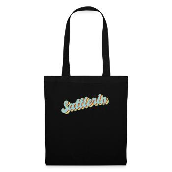 Polsterer Abschluss-Geschenk Sattlerin - Stoffbeutel - Schwarz - Vorne