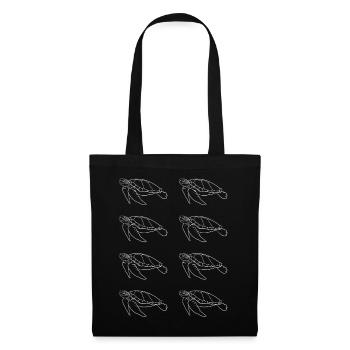 Turtle Family Ocean Love Environmental Protection - Tote Bag - black - Front