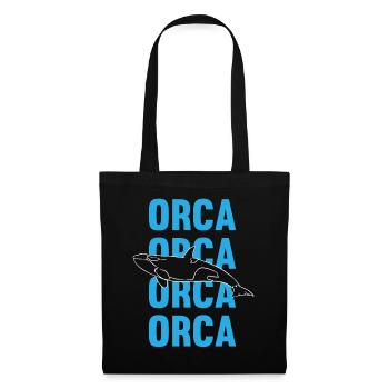 Schwertwal Orca Ozeanliebe - Stoffbeutel - Schwarz - Vorne