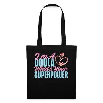Doula accoucheuse Je suis une doula - Sac en tissu - noir - Devant