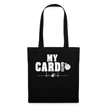 My Cardio Funny Magnet Treasure Hunting Magnetic F - Stoffbeutel - Schwarz - Vorne