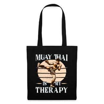 Muay Thai Boxing, Thai Boxer, Thai Boxing - Stoffbeutel - Schwarz - Vorne