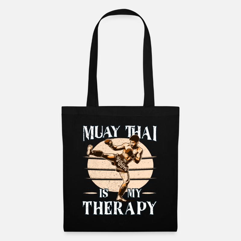 Muay Thai Boxing, Thai Boxer, Thai Boxing - Stoffbeutel - Schwarz