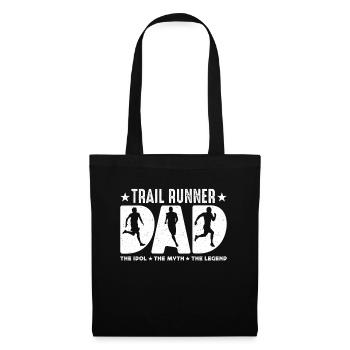 Papa coureur de trail L’idole Le mythe Le marathonien - Sac en tissu - noir - Devant