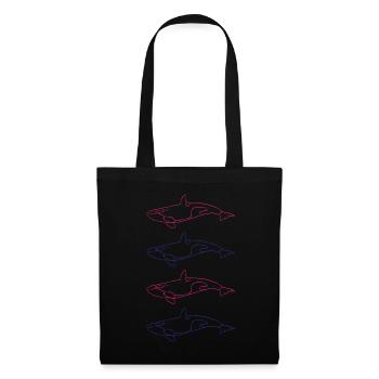 Cadeau de beauté de la mer de la famille d’orques - Sac en tissu - noir - Devant