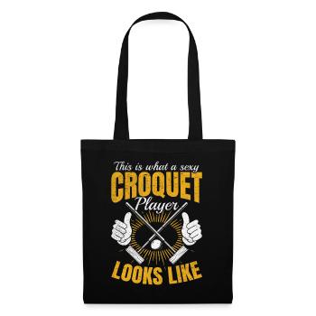Croquet Game - sexy Croquet player - Tote Bag - black - Front
