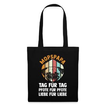 Dog Daddy Mop Papa Master Dog Pug - Tote Bag - black - Front