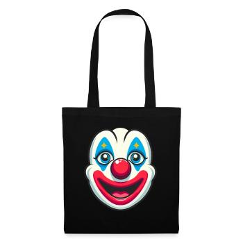 Pure carnival joy: clown face for fun - Tote Bag - black - Front
