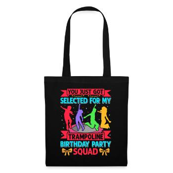 Fête d’anniversaire trampoline - Sac en tissu - noir - Devant