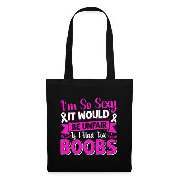 Pride Mastectomie Survivante du cancer Cancer du sein - Sac en tissu - noir - Devant