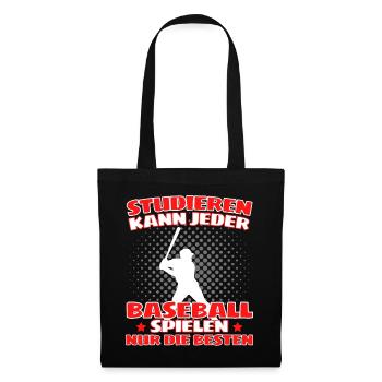 Lustiges Baseball für Pitcher und Catcher - Stoffbeutel - Schwarz - Vorne