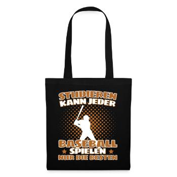 Lustiges Baseball für Pitcher und Catcher - Stoffbeutel - Schwarz - Vorne