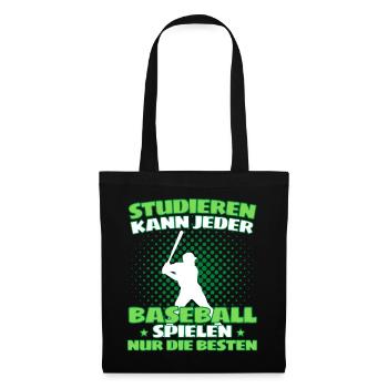 Lustiges Baseball für Pitcher und Catcher - Stoffbeutel - Schwarz - Vorne