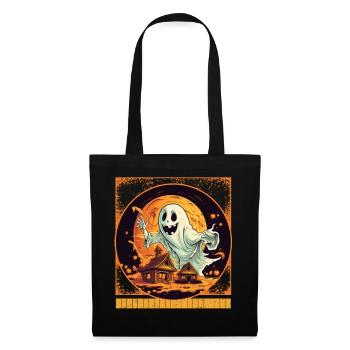 Ghost Pizza Party Halloween Tee - Tote Bag - black - Front