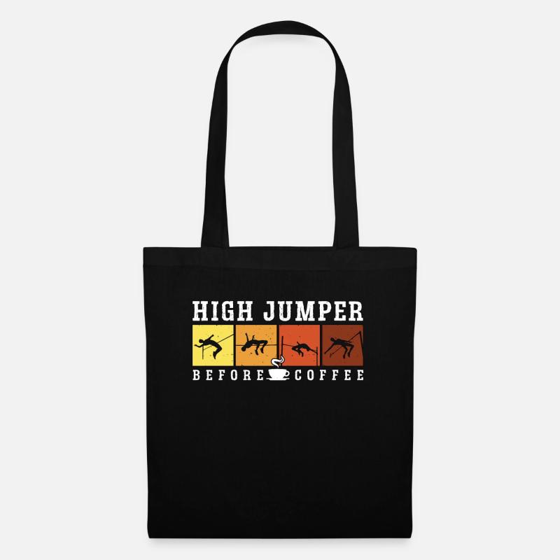 High Jumper Before Coffee High Jump Coffee Lover - Stoffbeutel - Schwarz