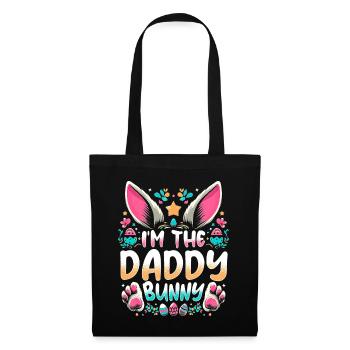 Je suis le papa lapin - Sac en tissu - noir - Devant