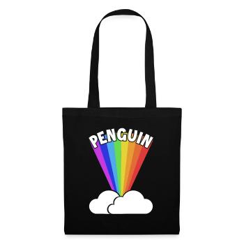 Penguin Rainbow Kaiserpinguin Seevogel - Stoffbeutel - Schwarz - Vorne