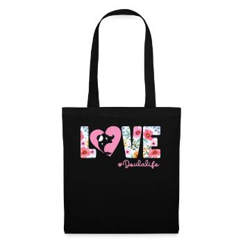 Doula Birth Worker Flower Heart - Tote Bag - black - Front