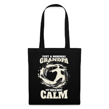 Just A Normal Grandpa Martial Art Meditation Funny - Stoffbeutel - Schwarz - Vorne