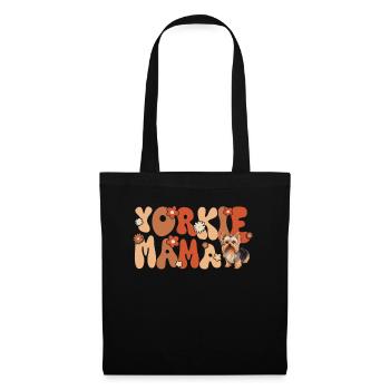Yorkshire Terrier Groovy Yorkie Mama - Stoffbeutel - Schwarz - Vorne
