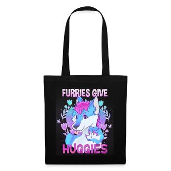Furries give Huggies I Furry Fandom I Cosplay - Tote Bag - black - Front