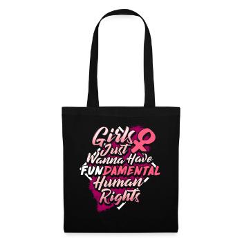 Woman & Human Rights Feminist Quote Gift - Tote Bag - black - Front