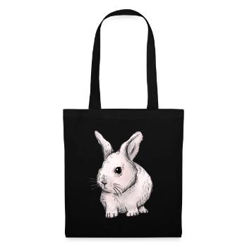 Lapin, lapin, lapin de Pâques, enfants, animaux de compagnie, bébé - Sac en tissu - noir - Devant