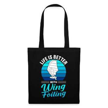 Wingsurfing Foil Wing Wing Boarding Wing Foiling - Stoffbeutel - Schwarz - Vorne