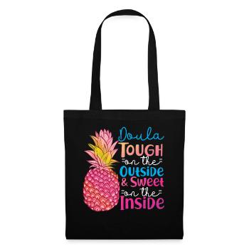 Doula Travailleuse à la naissance Doula ananas - Sac en tissu - noir - Devant