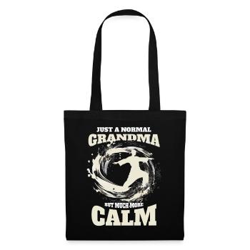 Just A Normal Grandma Martial Art Meditation Funny - Stoffbeutel - Schwarz - Vorne