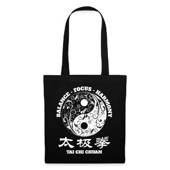 Tai Chi Chuan Mind Body Wellness Chinese Meditatio - Stoffbeutel - Schwarz - Vorne