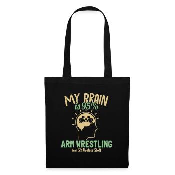 My Brain is 95% Arm Wrestling Exercise Trainer - Tote Bag - black - Front