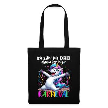 Licorne Carnaval Confettis Alaaf Helau Party Drôle - Sac en tissu - noir - Devant