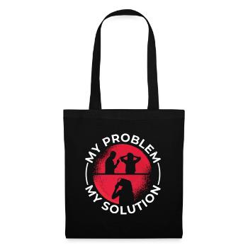 Détective Mon problème Mon pictogramme Maman Enquêteur - Sac en tissu - noir - Devant