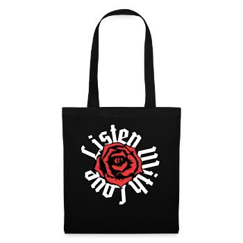 Thérapie de conscience mentale Listen With Love - Sac en tissu - noir - Devant